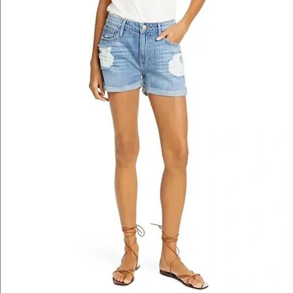 Frame Denim Le Grand Garcon Short in Heron Size 25 - Picture 1 of 6